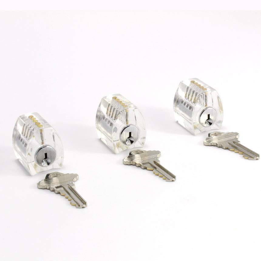 Security Pins Clear Practice Lock Set