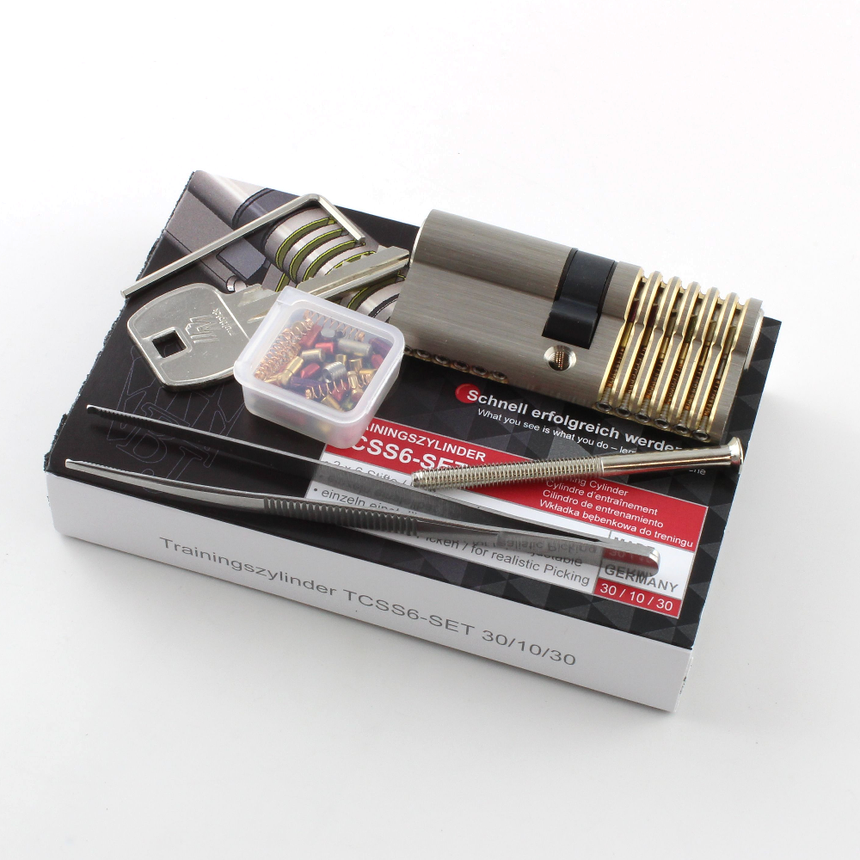 Multipick repinnable + cut-away lock pick set