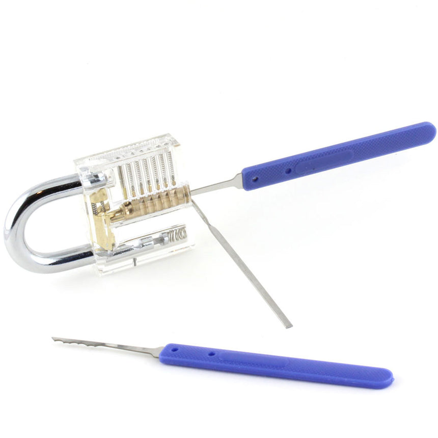 Lokko Lock picks inside the clear plastic lock