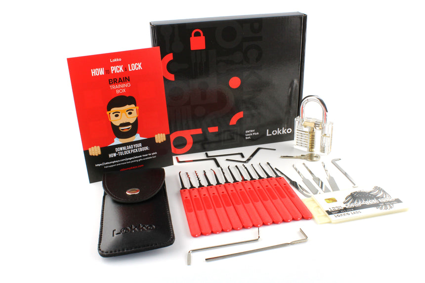 Beginners COMPACT Lock Pick Set - Dummies Guide, Tactile Lockpicks, Practice Lock, Covert Spy Kit