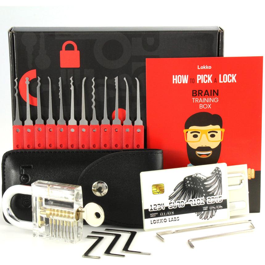 Beginners COMPACT Lock Pick Set - Dummies Guide, Tactile Lockpicks, Practice Lock, Covert Spy Kit