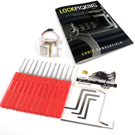 Beginners COMPACT Lock Pick Set - Dummies Guide, Tactile Lockpicks, Practice Lock, Covert Spy Kit