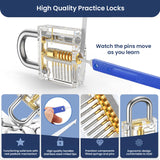 Clear Practice Lock benefits, shown in multiple sliced closeup images