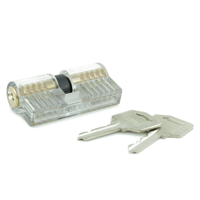 Double-sided Practice Lock with Key - Diagonal Image with keys