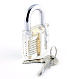 Transparent Practice Padlock for Lockpick Training with Keys