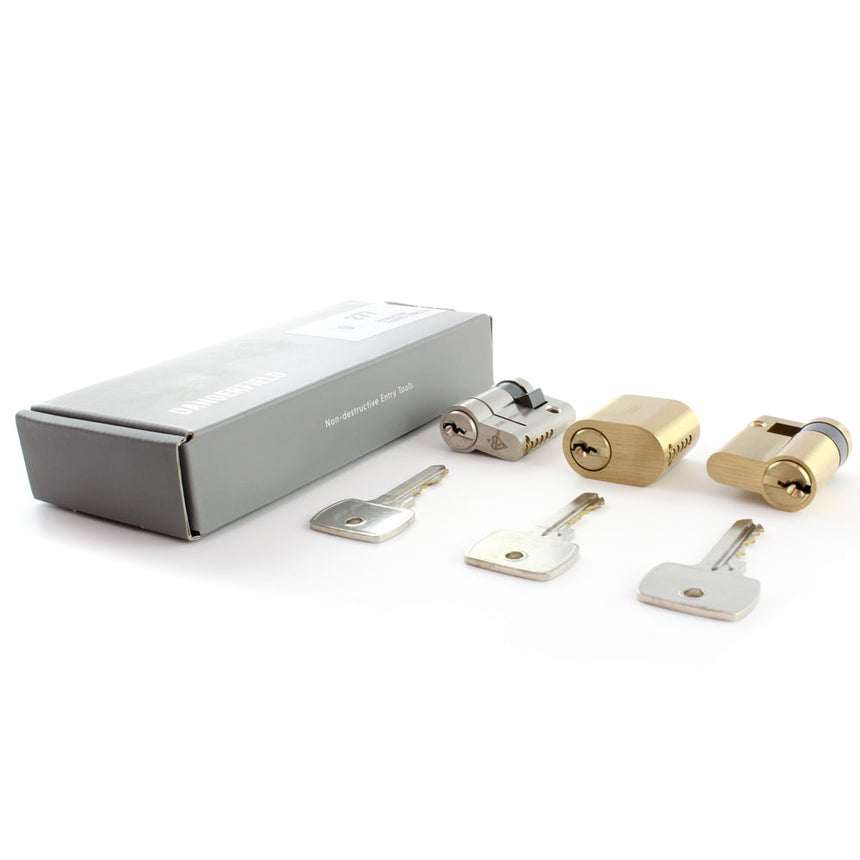 Beautiful presentation practice locks for training locksmiths