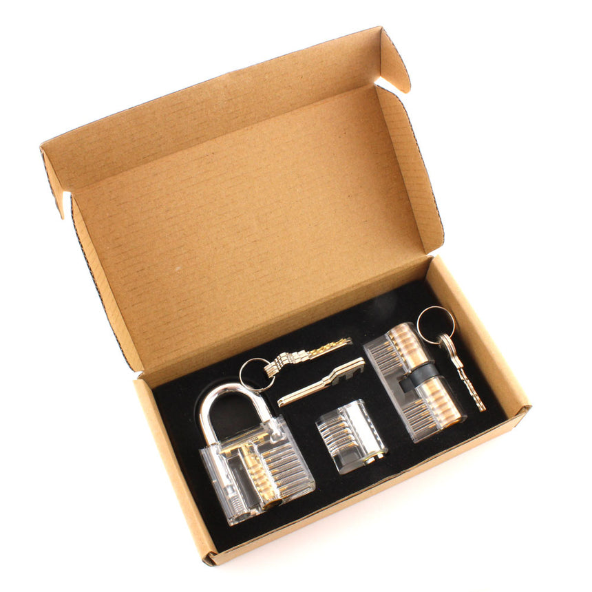 Box of 3 perfect practice locks for lock pickers