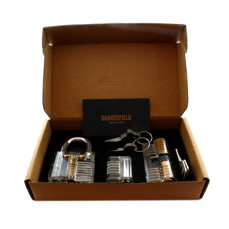 Lock Pick Practice Training Lock Box Open - Set of 3