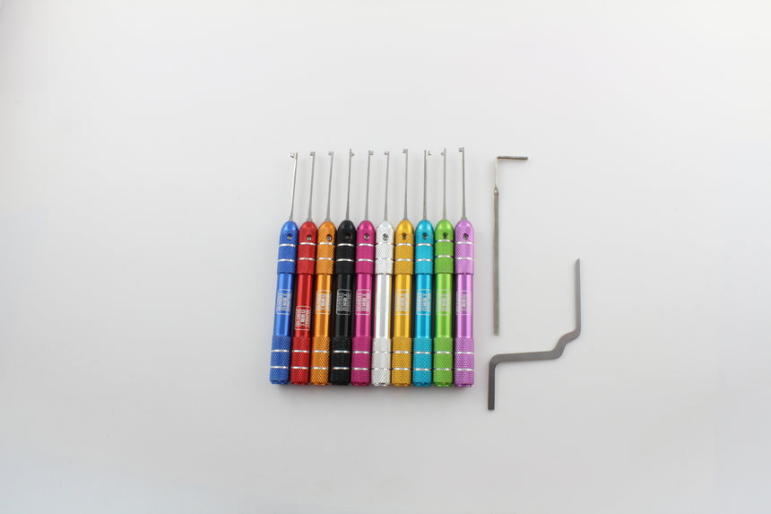 Dimple lock picks with tension tools