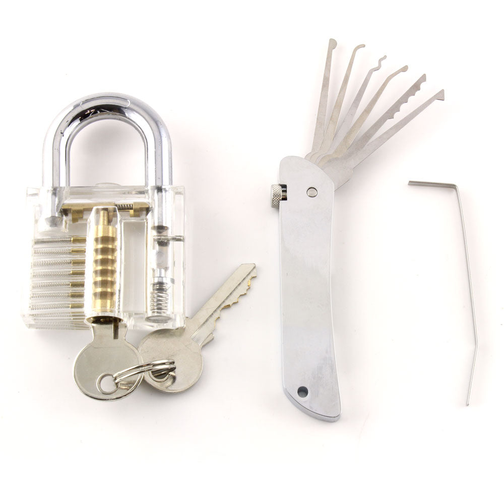Jackknife Lockpick Set & Transparent Padlock Trainer – Scam Stuff