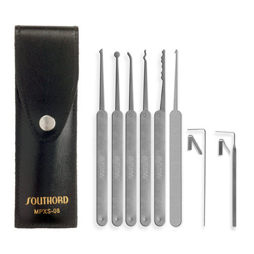 SouthOrd MPXS-8 Stainless Steel Lock Pick Set + Case - UKBumpKeys