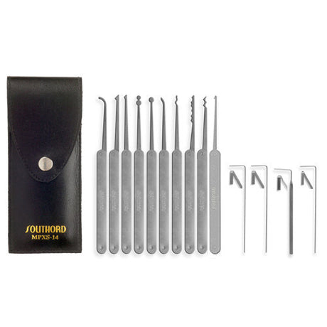 SouthOrd MPXS14 14 Piece Lock Pick Set - Stainless Steel Handles - Lockpickworld