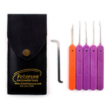 Petersons  BREACHER 0.018 Gauge Pro Euro Lock Pick Set - Government Steel - Upright