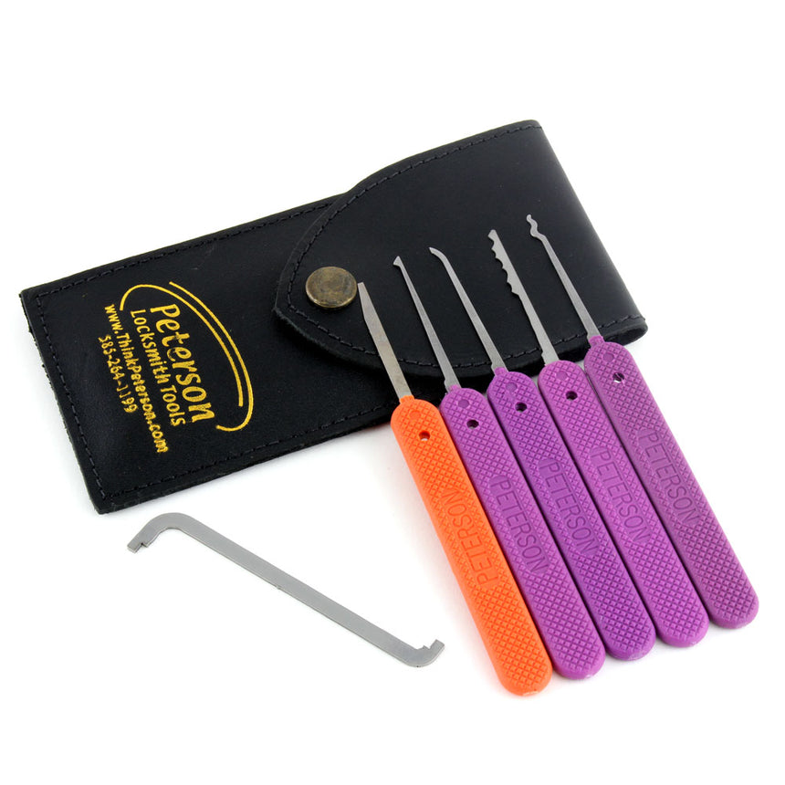 Petersons  BREACHER 0.018 Gauge Pro Euro Lock Pick Set - Government Steel - On Wallet