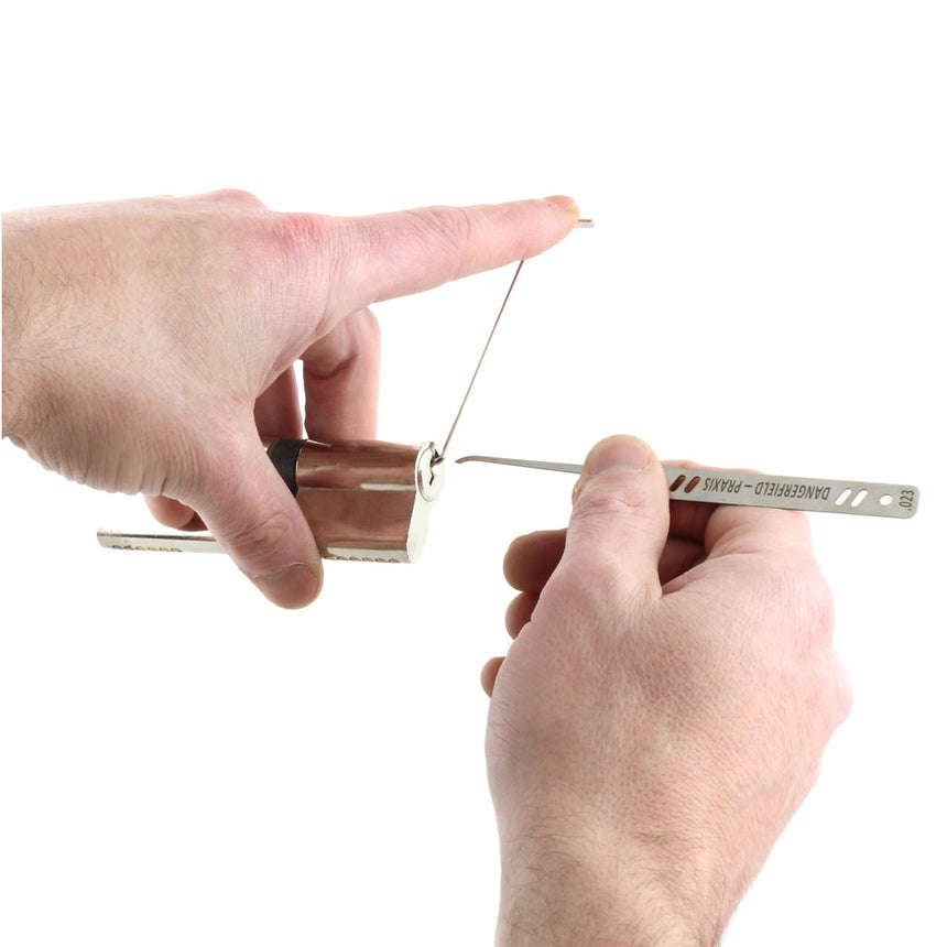 Lock picking a standard level lock with Praxis Picks