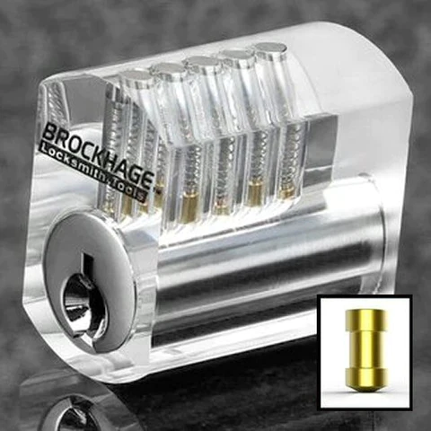 Brockhage spool pin Clear Practice Lock for Lock Picking