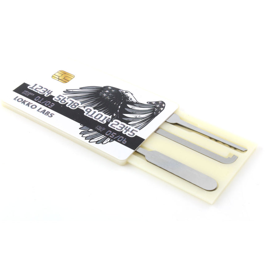 Credit Card Lock Pick Set with 5 tools - slide open 