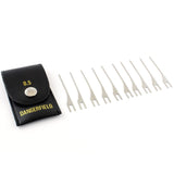 10 piece pick gun needles + case