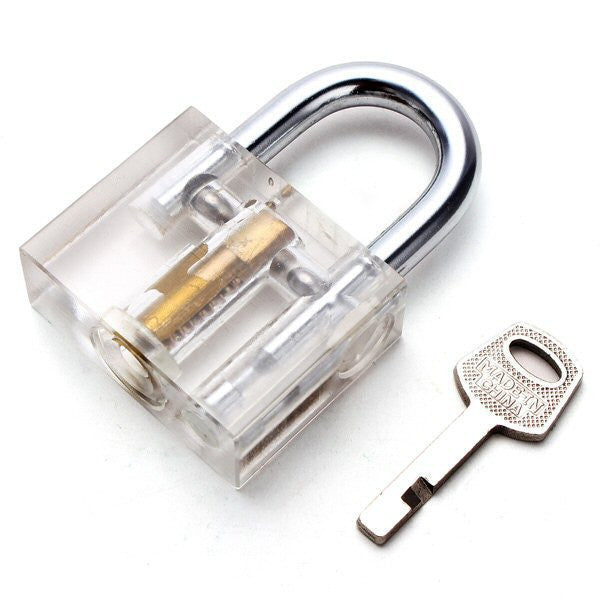 Clear Disc Detainer Lock Picking Practice Padlock