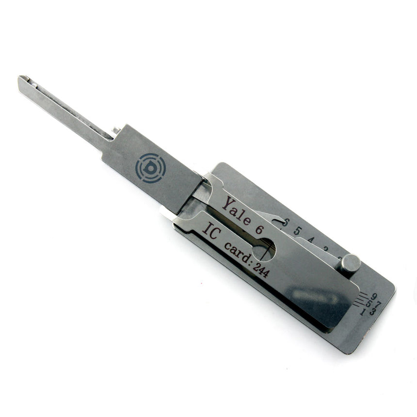 Yale lock pick + decoder Lishi type - top view