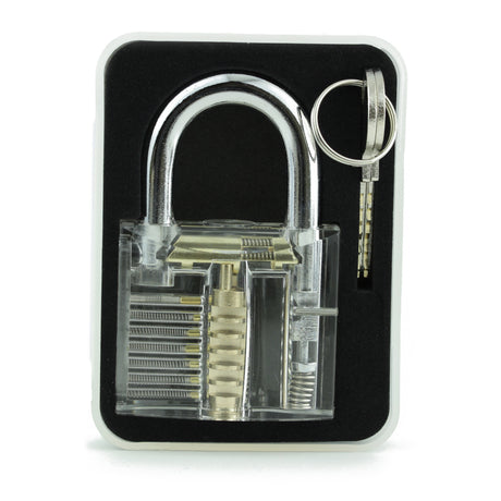 Clear Practice Padlock with keys in Case