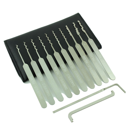 Polaris lock picking rakes on wallet