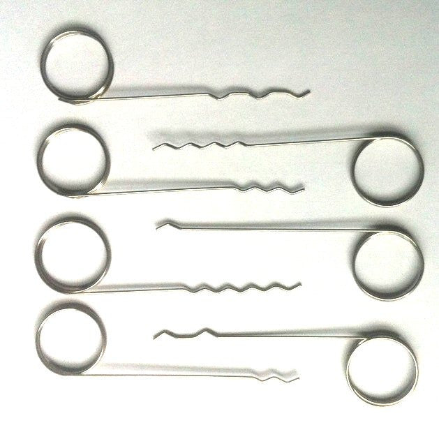 7 Piece Small Keyway Finger Lock Rakes - Mini Rakes