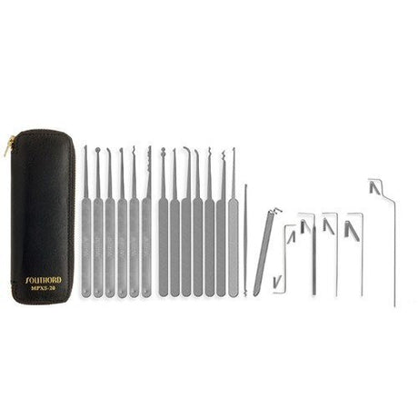 Southord 20 piece lock pick set picks + case