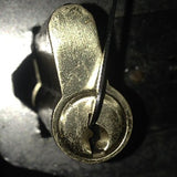 top of keyway wrench in lock (detail)