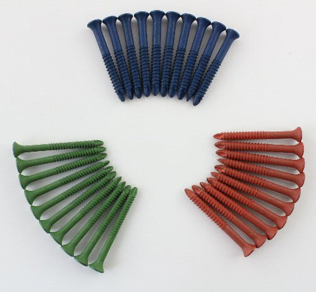 Self Tapping Lock Extraction Screws for Bell Plug Pullers - green blue red