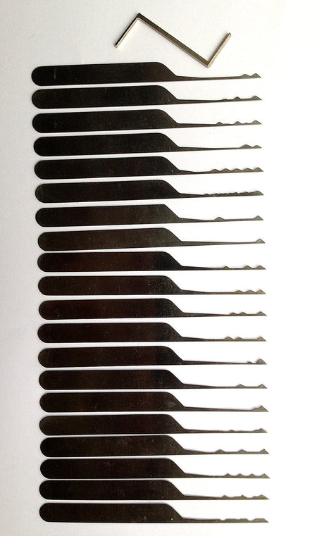 Wave Rakes XS - 20 Piece Lock Picking Rake Set - line